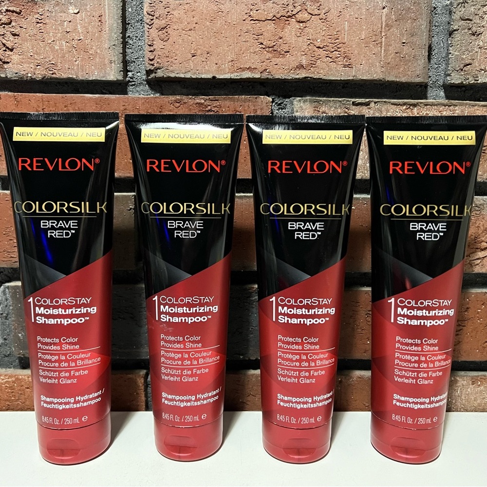 4 Revlon ColorSilk Brave Red ColorStay Moisturizing Shampoo 8.45oz New